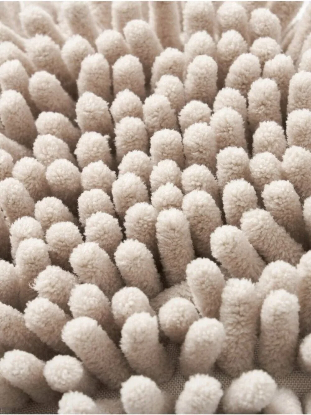 3-Pack Multipurpose Microfiber Plush Chenille Bath Scrubber White Beige Gray